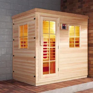 İnfraqırmızı sauna üçün 2 nəfərlik taxta sauna otağı