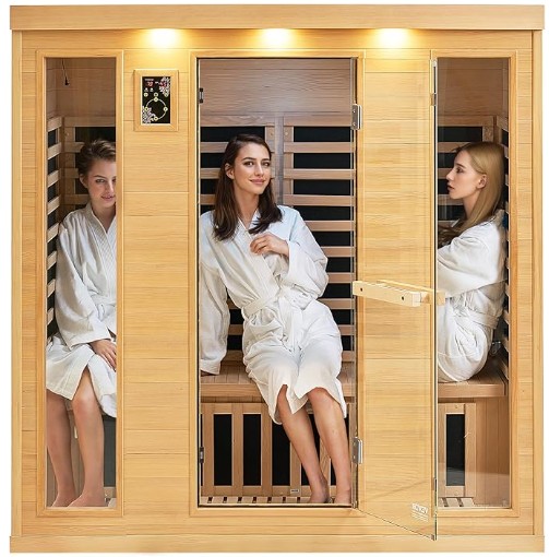 Bağlı 4 nəfərlik hemlock infraqırmızı sauna otağı
