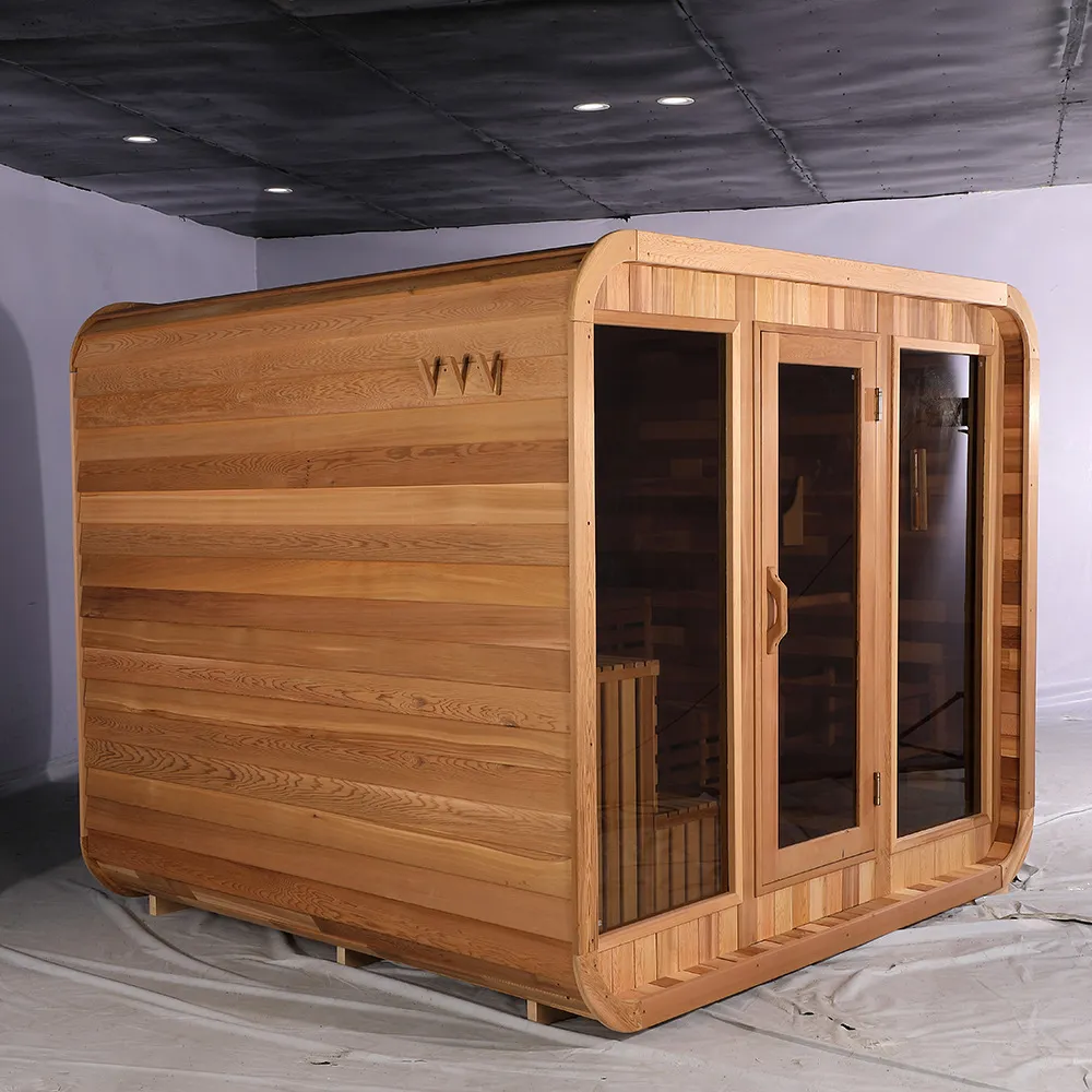 Açıq hemlock uzaq infraqırmızı sauna